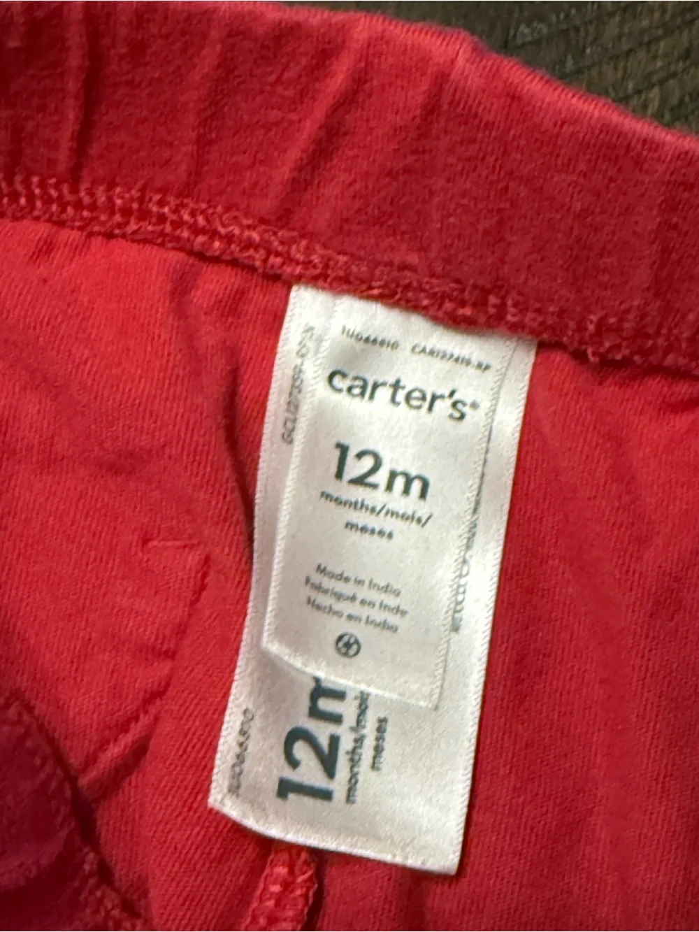 Carter's Cream & Gray Valentine Bodysuit Set with Red Pants